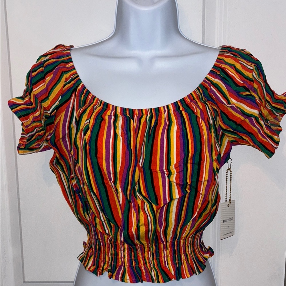 Colorful Striped Women's Top